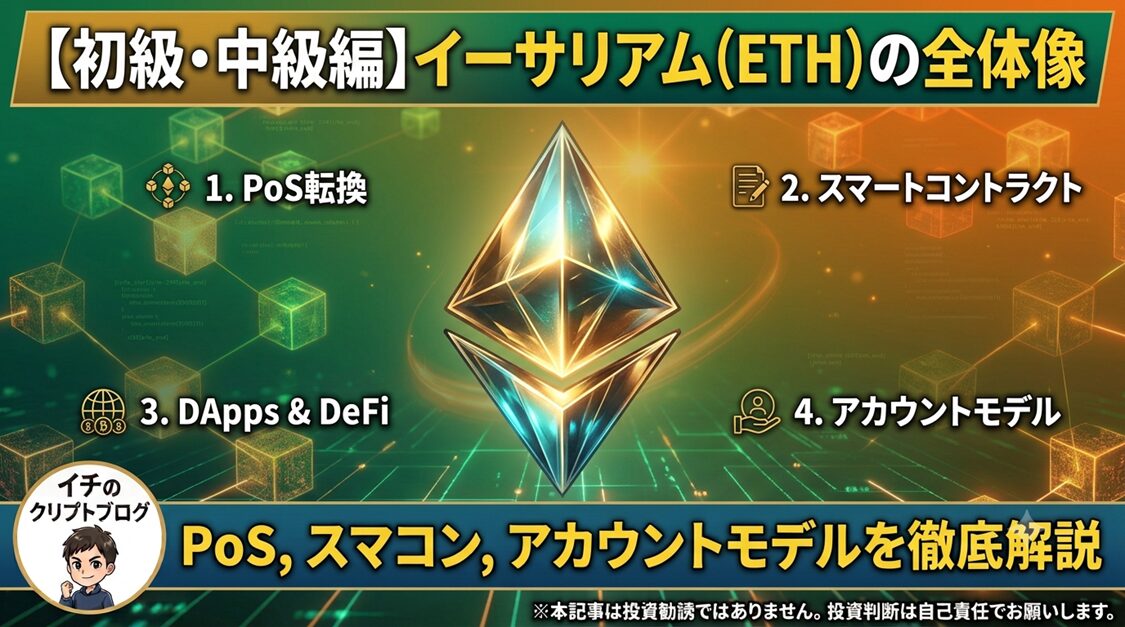 【初級・中級】イーサリアム（ETH）の全体像を徹底解説！仕組みや歴史、ガス代から最新の課題まで